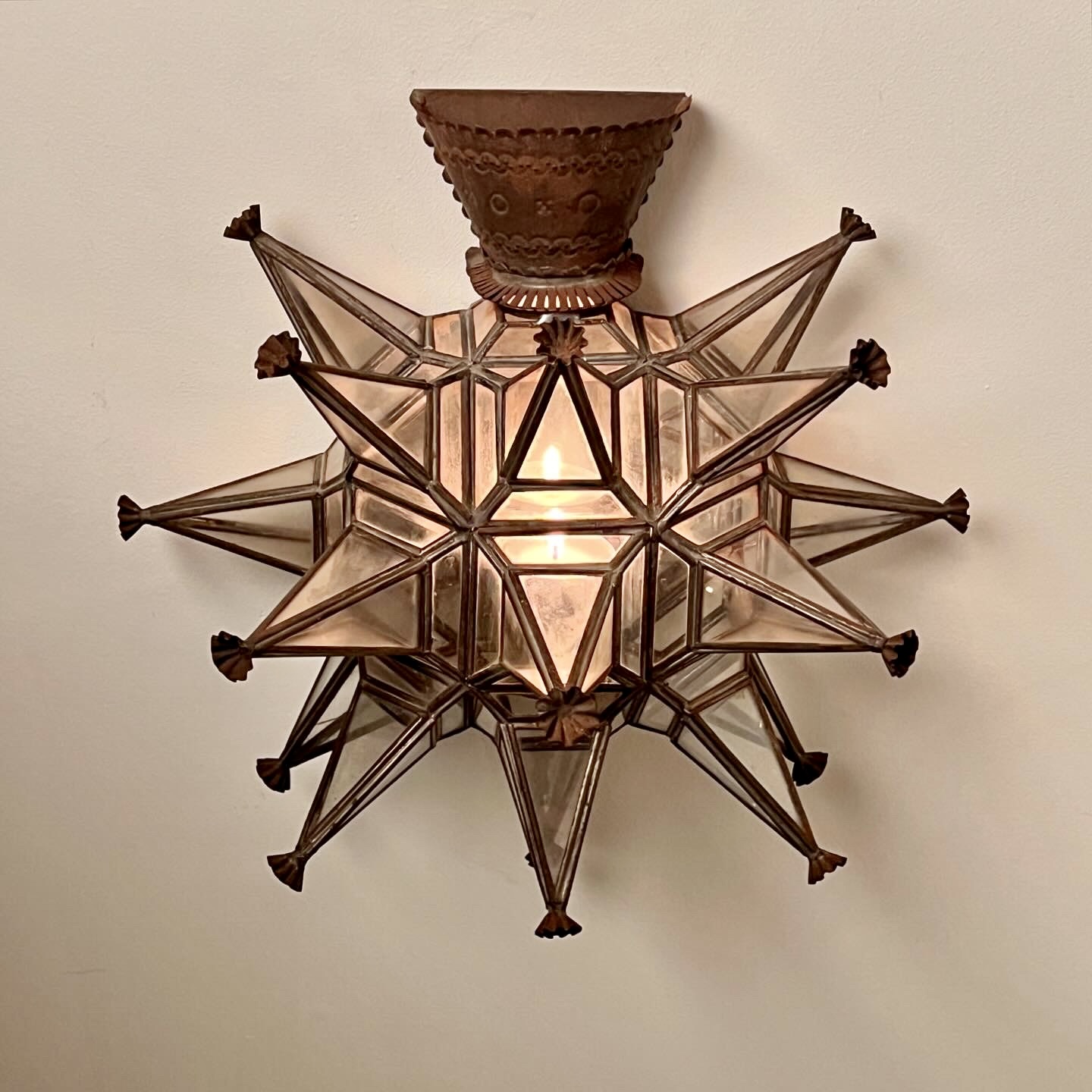 Pair Of Vintage Moroccan Star Wall Lights - Image 7