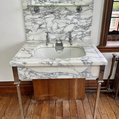 Antique Shanks & Co Marble Washstand Rare And Complete