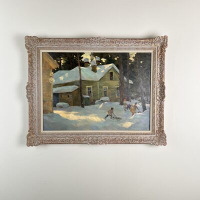 'Winter Morning Dacia' Oil On Canvas By Eduard Schramm