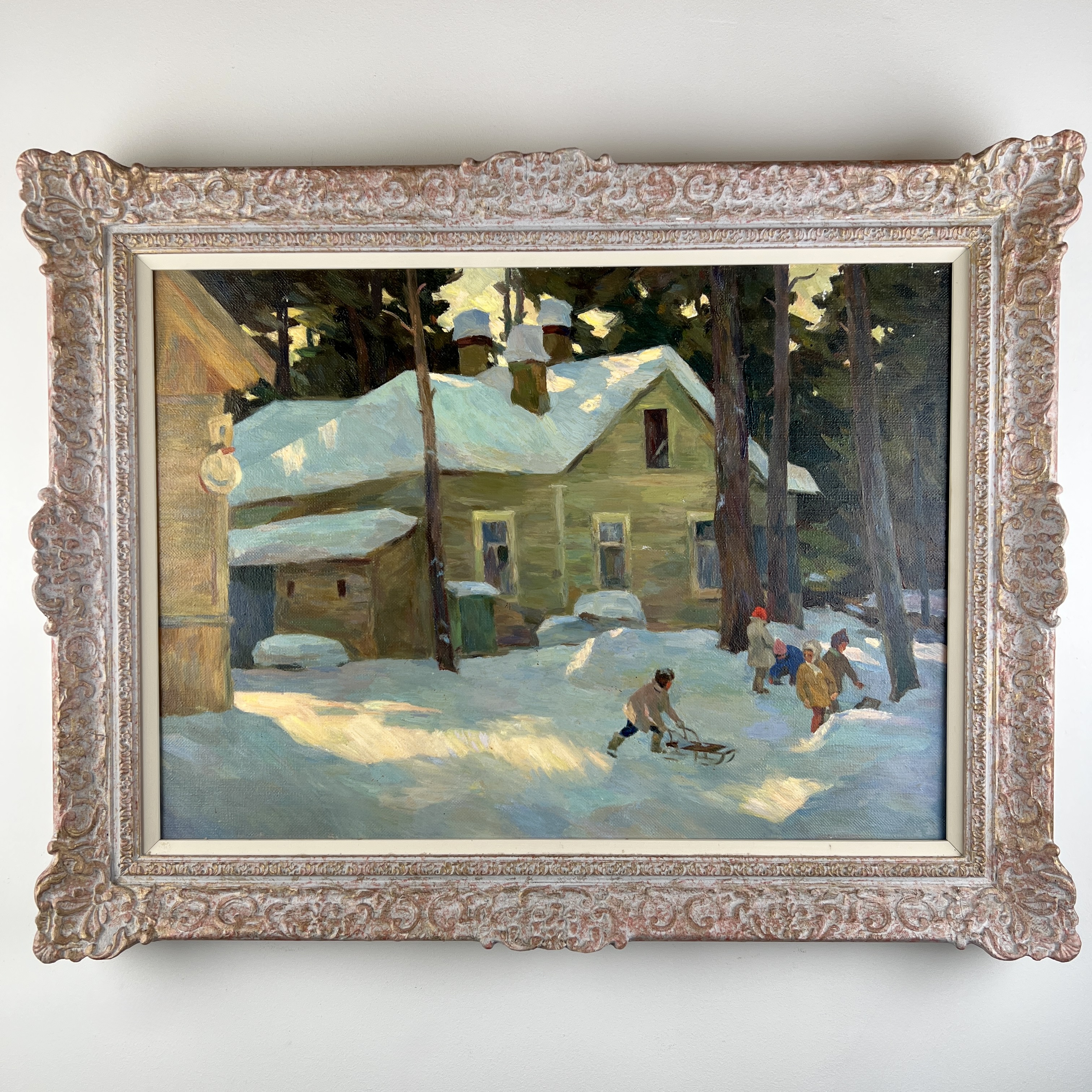 'Winter Morning Dacia' Oil On Canvas By Eduard Schramm - Image 2