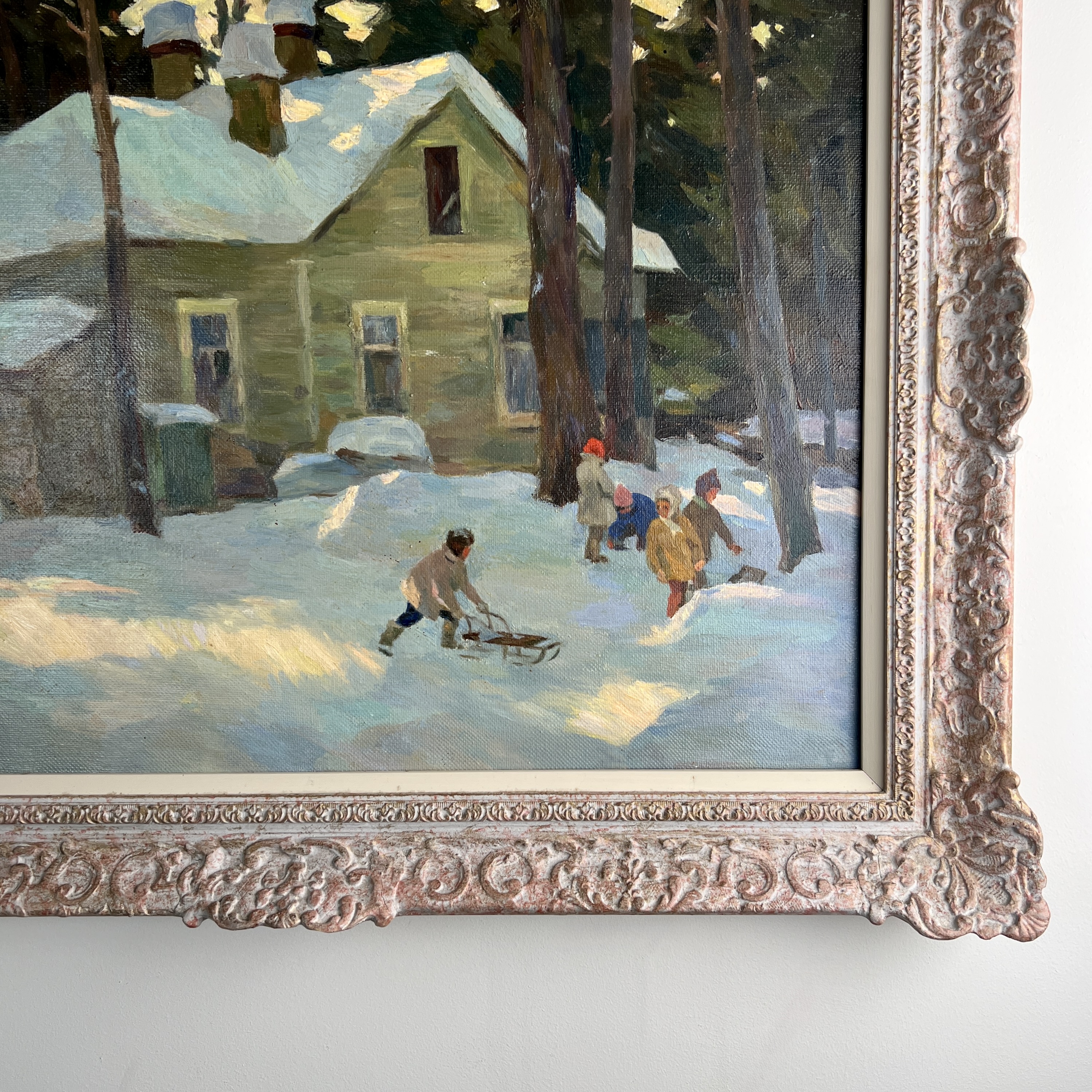 'Winter Morning Dacia' Oil On Canvas By Eduard Schramm - Image 5