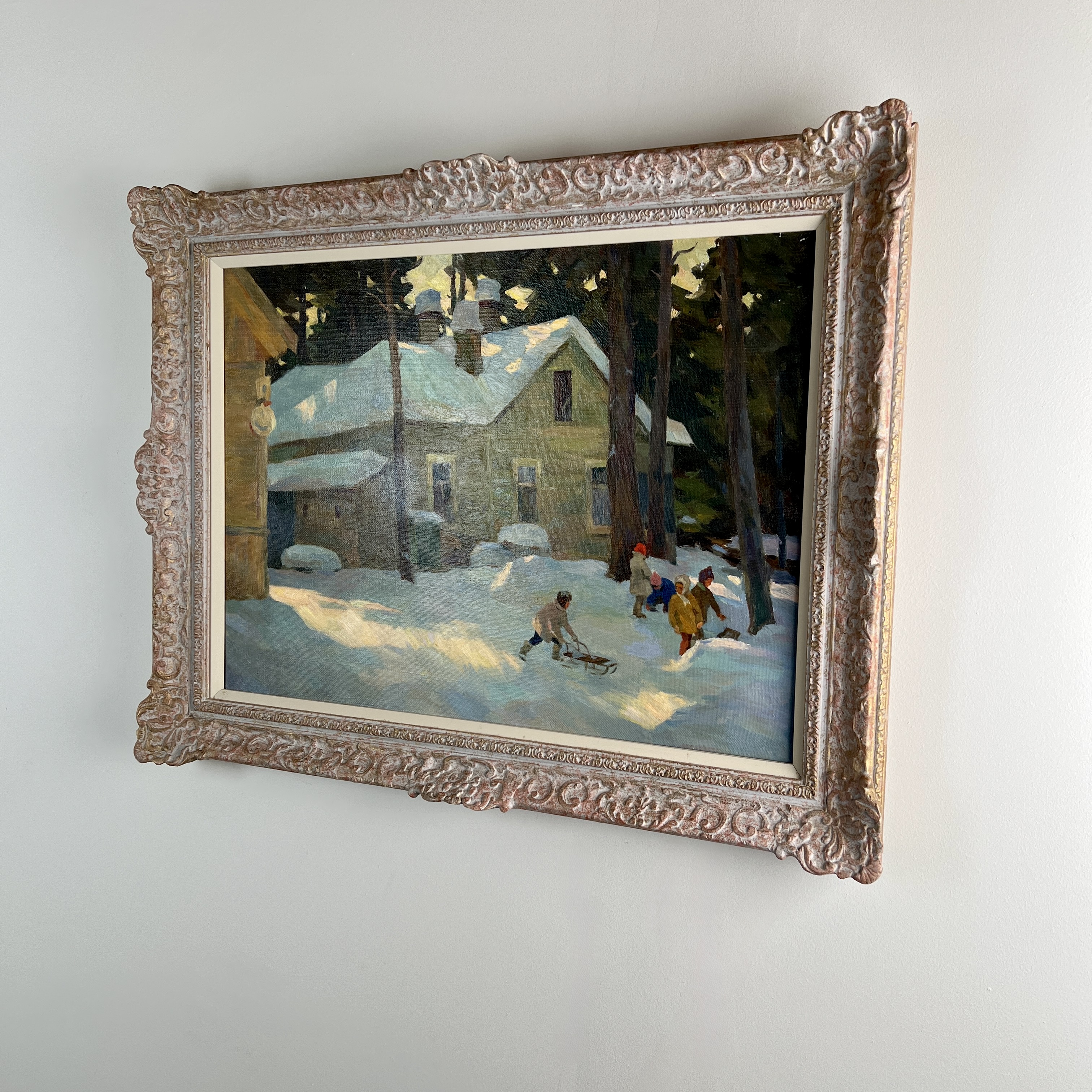 'Winter Morning Dacia' Oil On Canvas By Eduard Schramm - Image 3