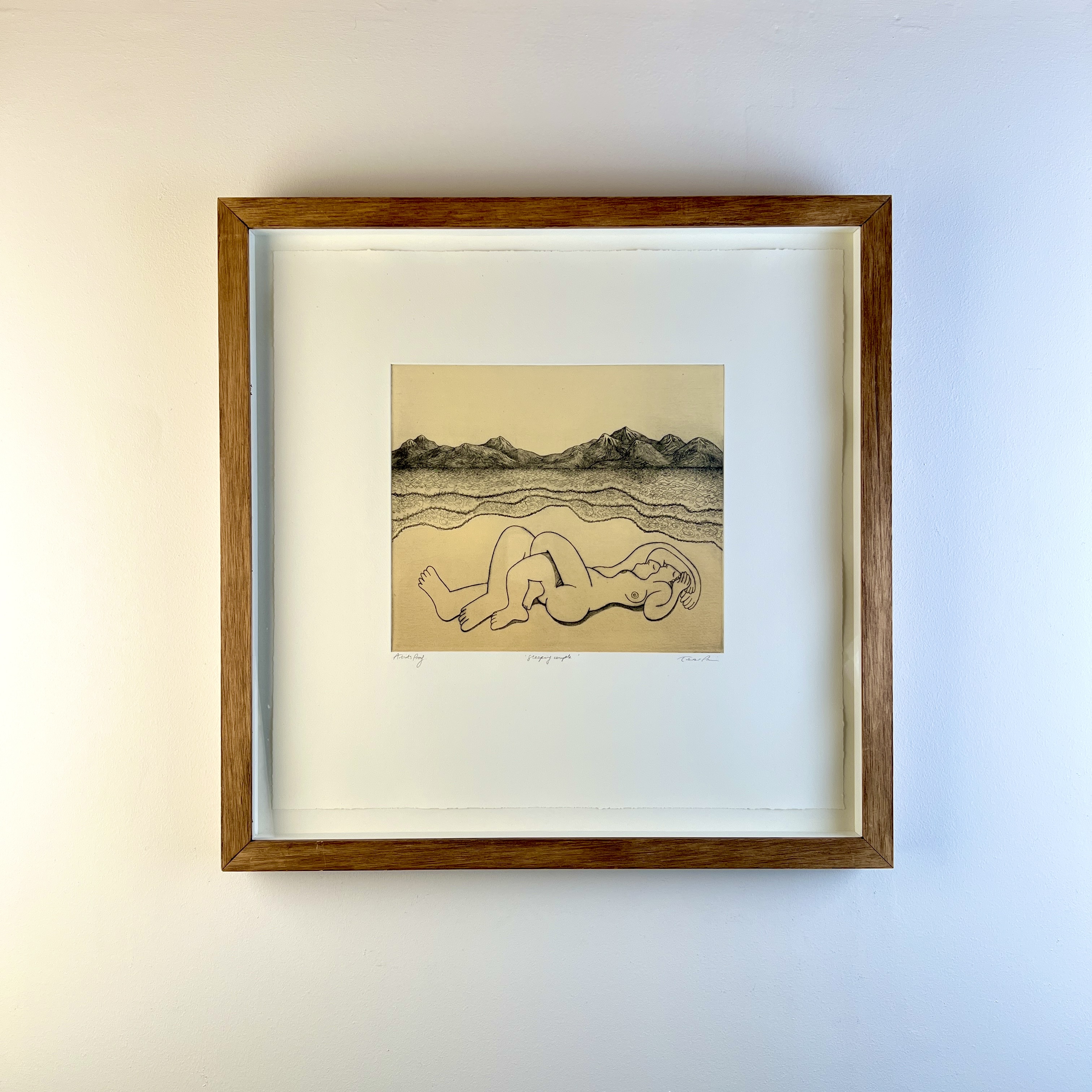 'Sleeping Couple' - Drypoint And Etching Print By Artist Trevor Price - Image 2