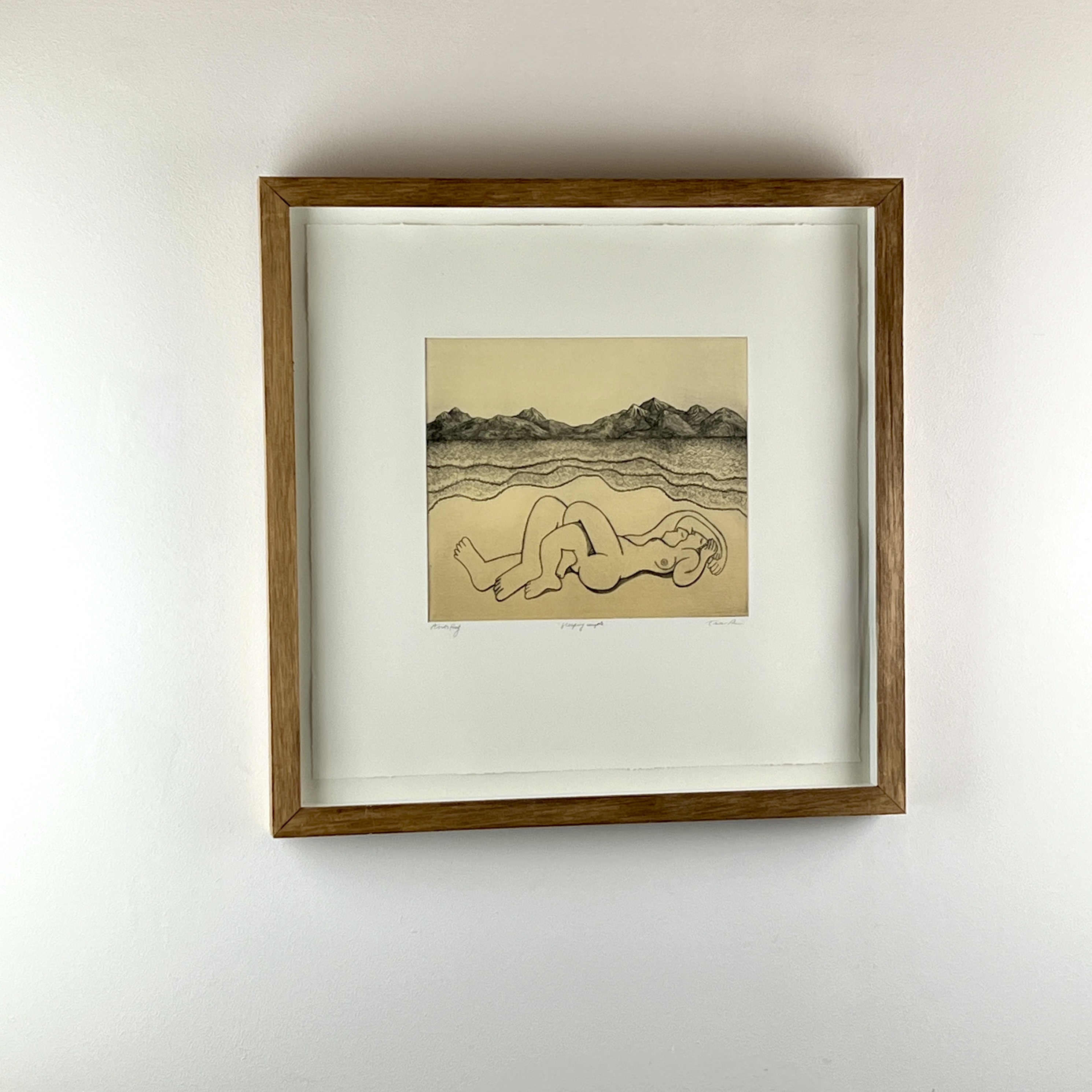 'Sleeping Couple' - Drypoint And Etching Print By Artist Trevor Price - Image 3