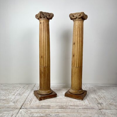 A Pair Of C19th Classical Pine Columns