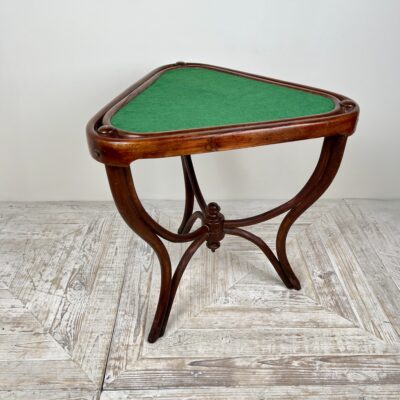 A Rare Triangular Thonet Bentwood Card Table, Circa 1900