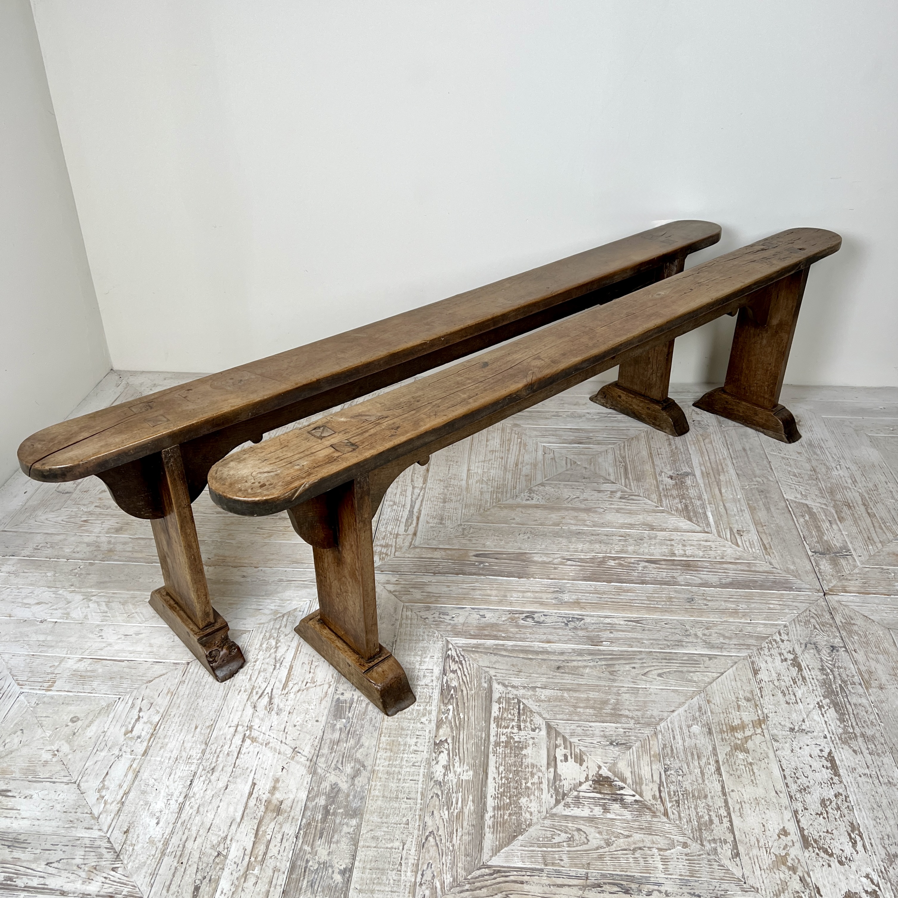 Pair Of C19th French Fruitwood Benches - Image 7
