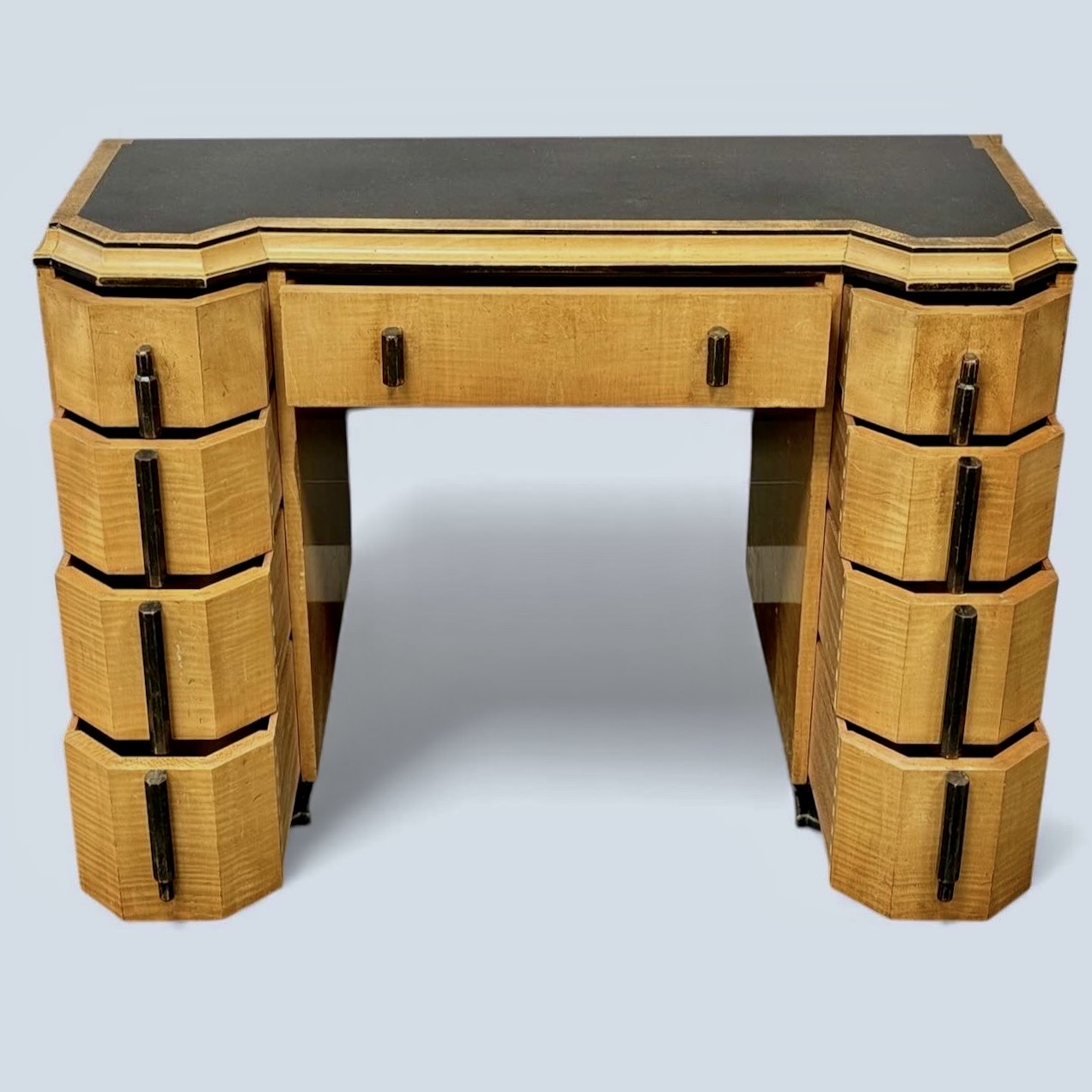 Art Deco Desk Attributed To Heal’S, London – Satin Birchwood - Image 7