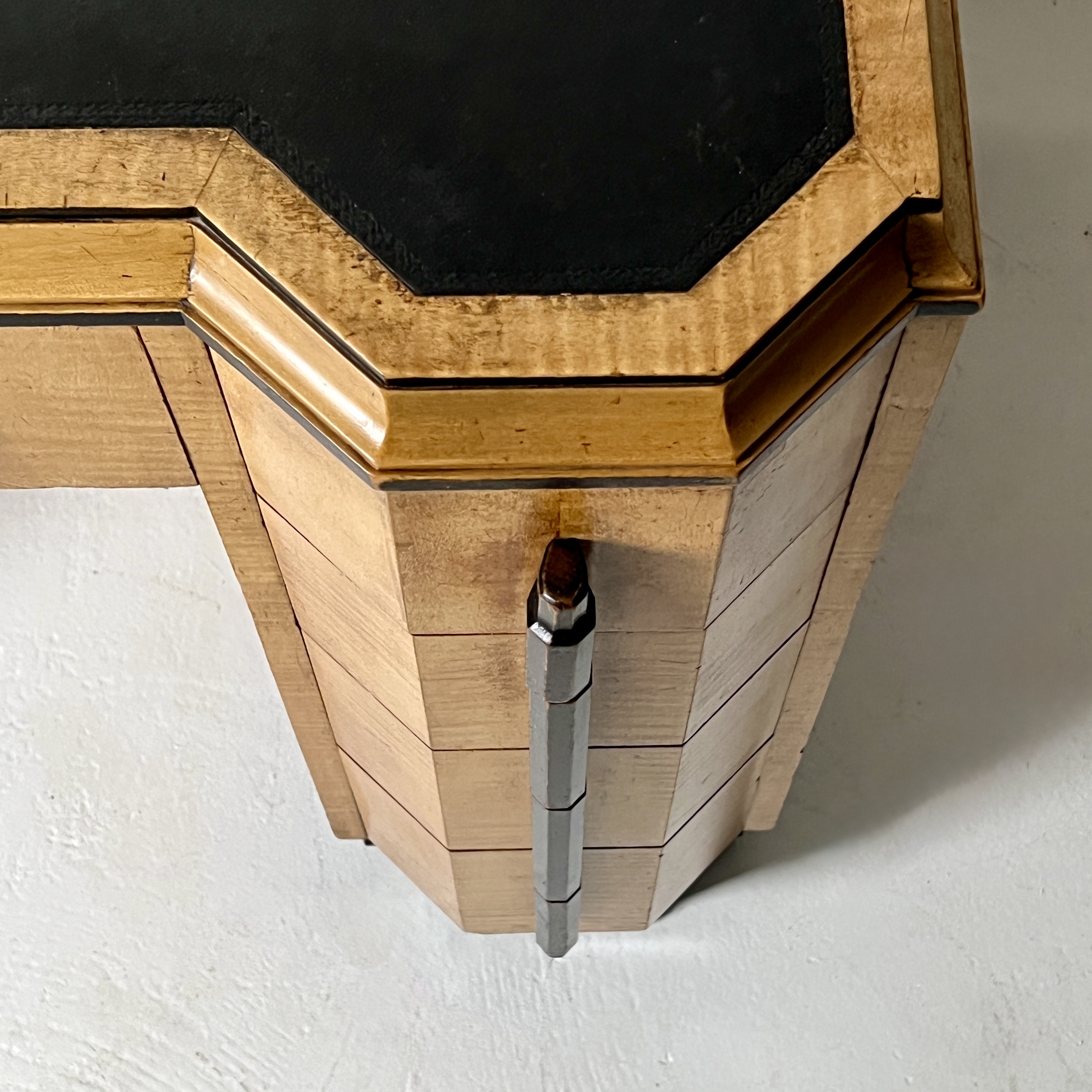 Art Deco Desk Attributed To Heal’S, London – Satin Birchwood - Image 9