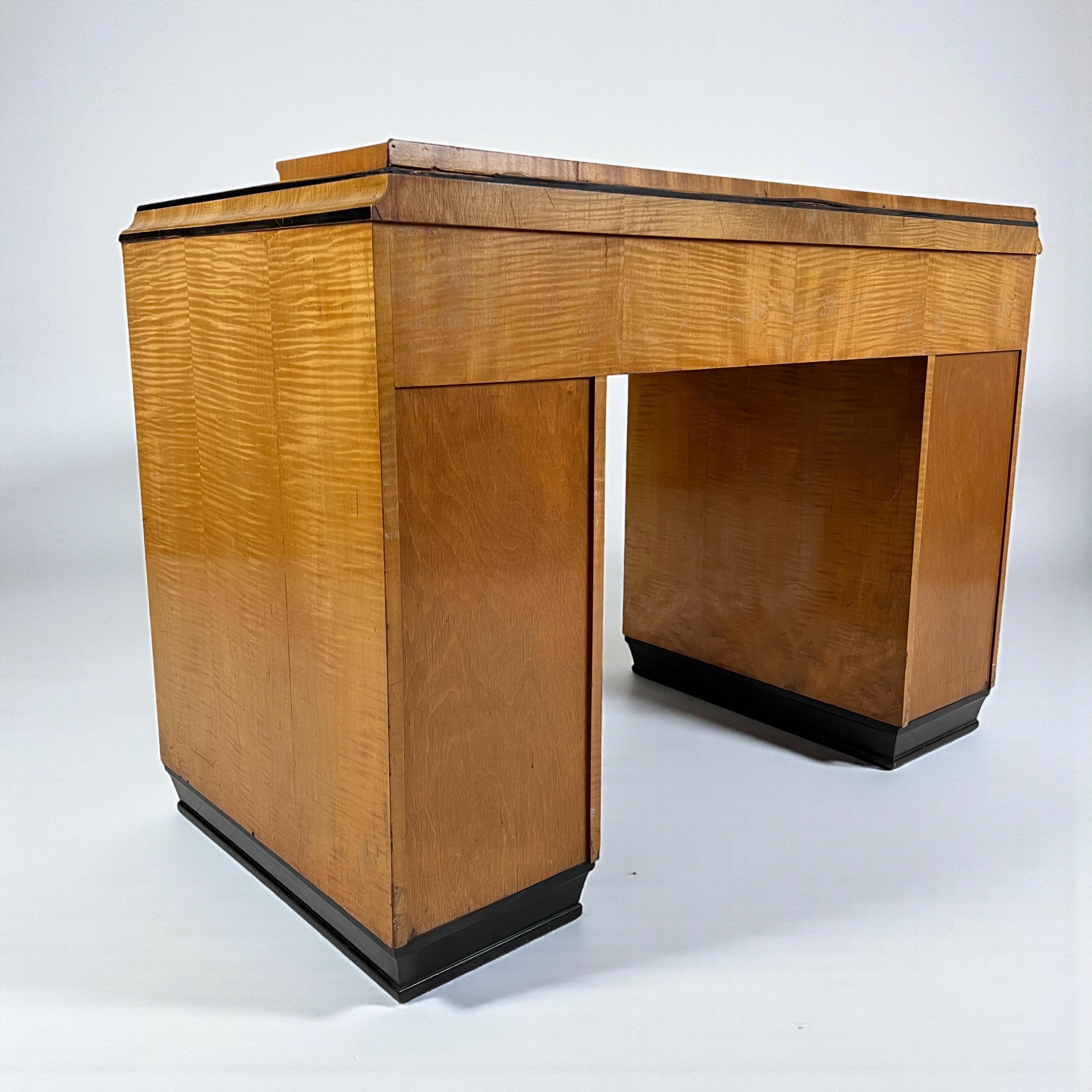 Art Deco Desk Attributed To Heal’S, London – Satin Birchwood - Image 5