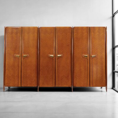 Mid-Century Italian Triple Wardrobe By La Permanente Mobili Cantù, 1950's