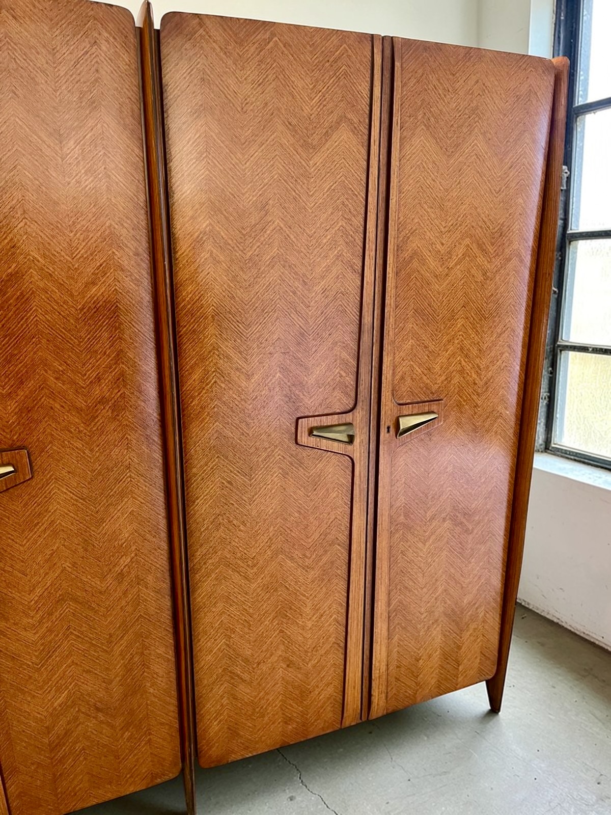Mid-Century Italian Triple Wardrobe By La Permanente Mobili Cantù, 1950's - Image 5