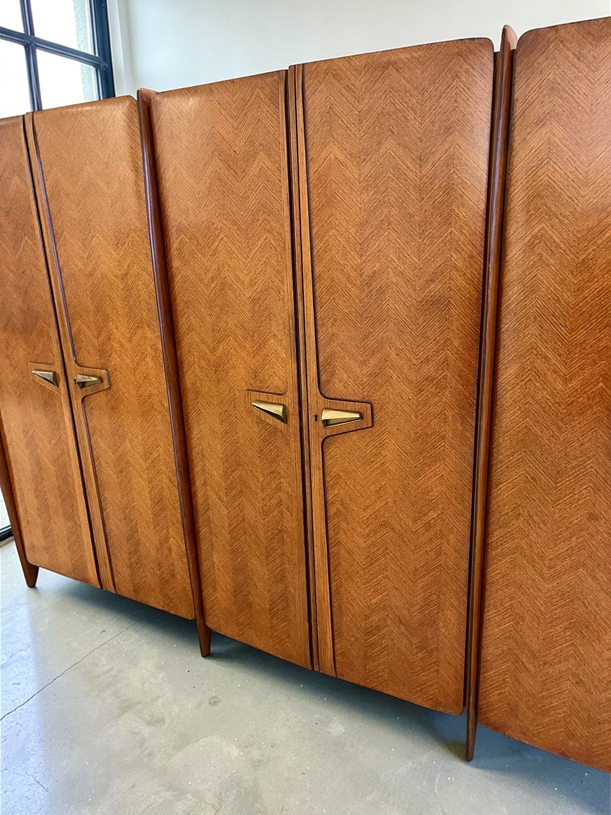 Mid-Century Italian Triple Wardrobe By La Permanente Mobili Cantù, 1950's - Image 4