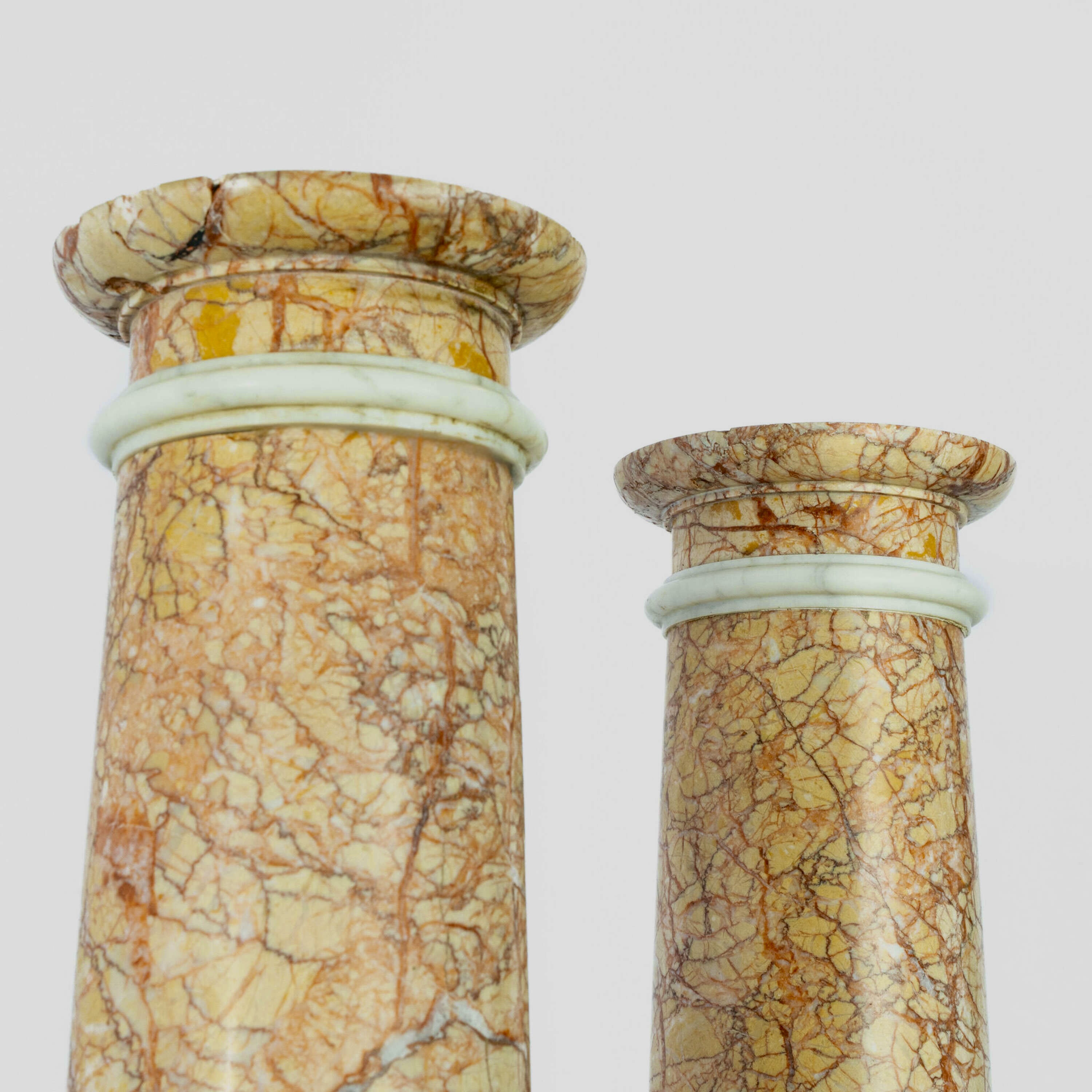 Pair Of Antique Italian Marble Columns - Image 2