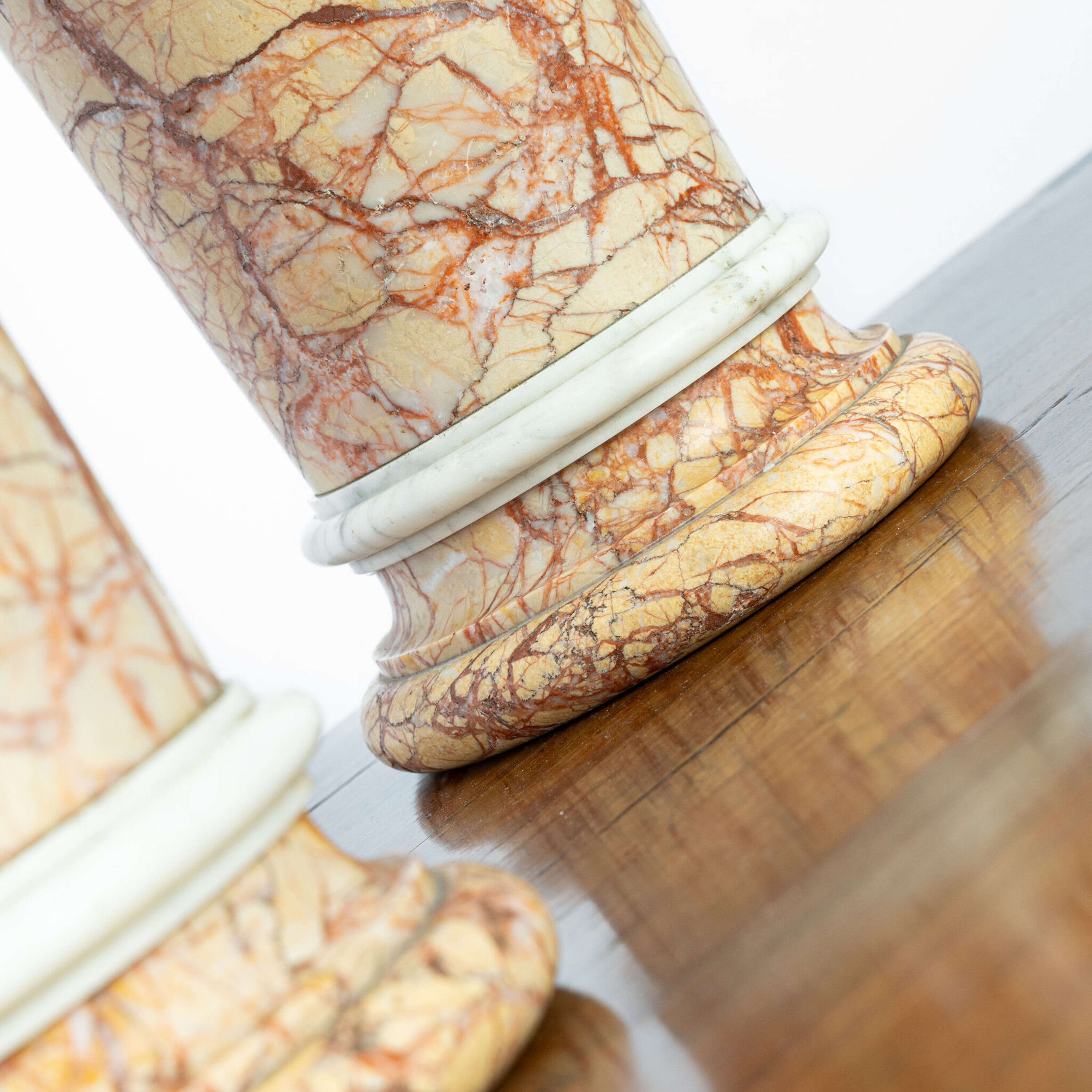Pair Of Antique Italian Marble Columns - Image 5
