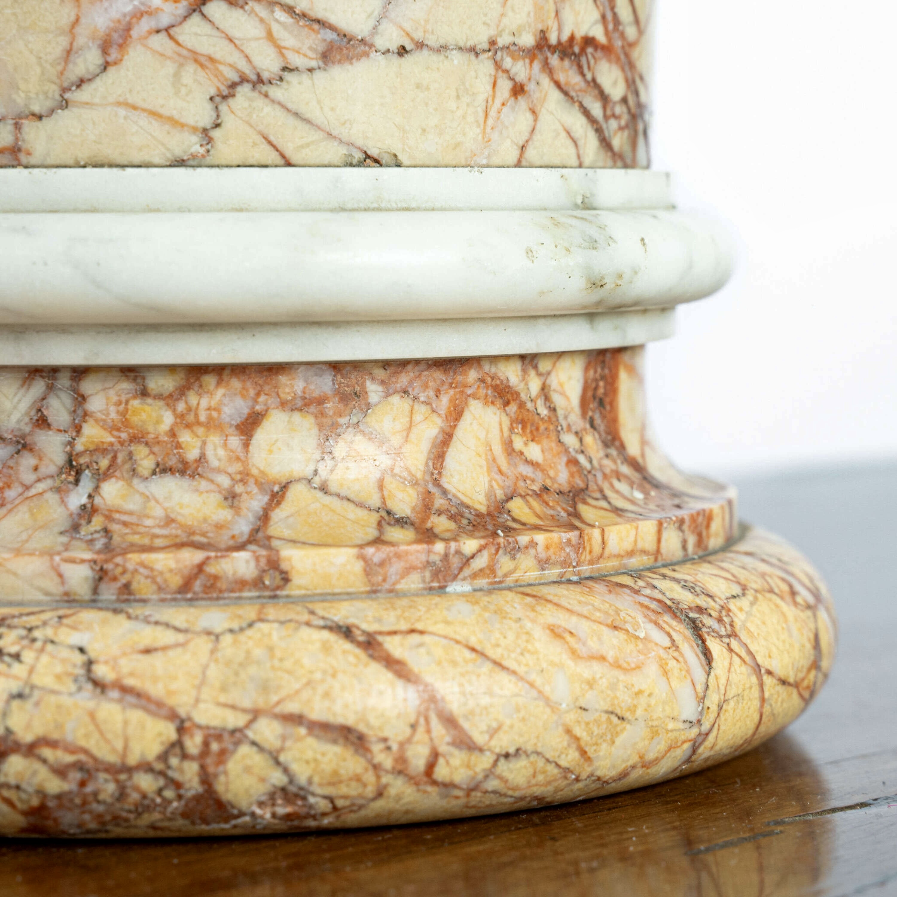 Pair Of Antique Italian Marble Columns - Image 3