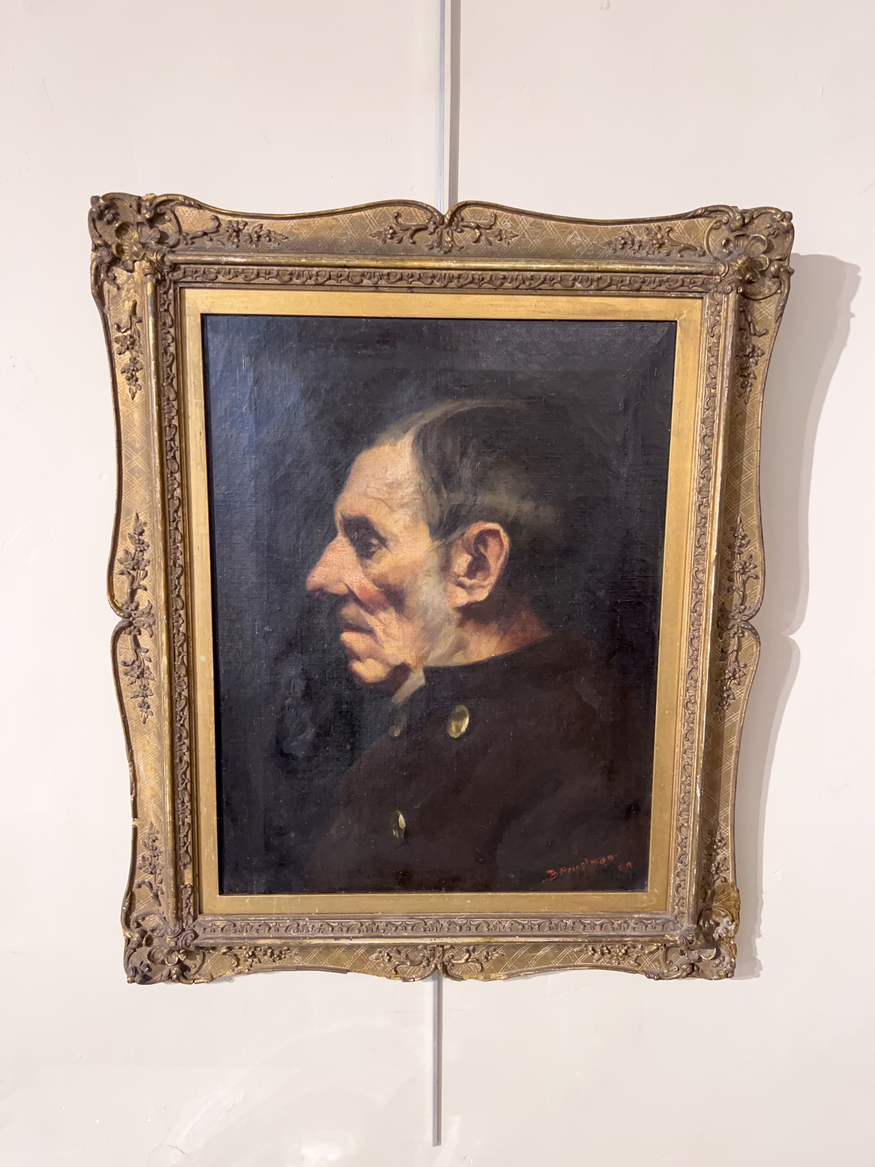 Oil On Canvas Portrait By Bertram Priestman RA, Exhibited Royal Academy 1890