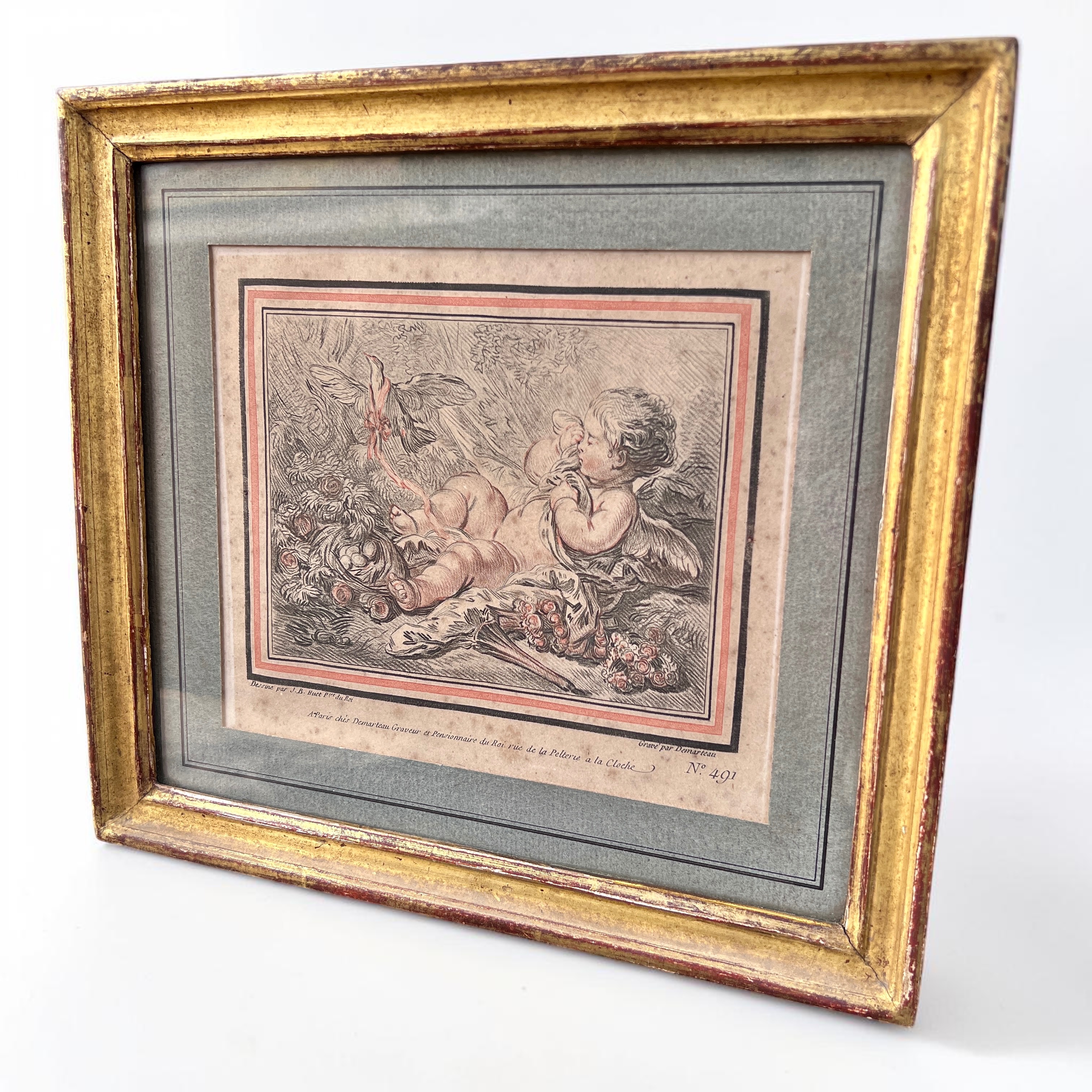 Pair of 18th‑Century French Engravings after Huet, engraved by Demarteau - Image 3