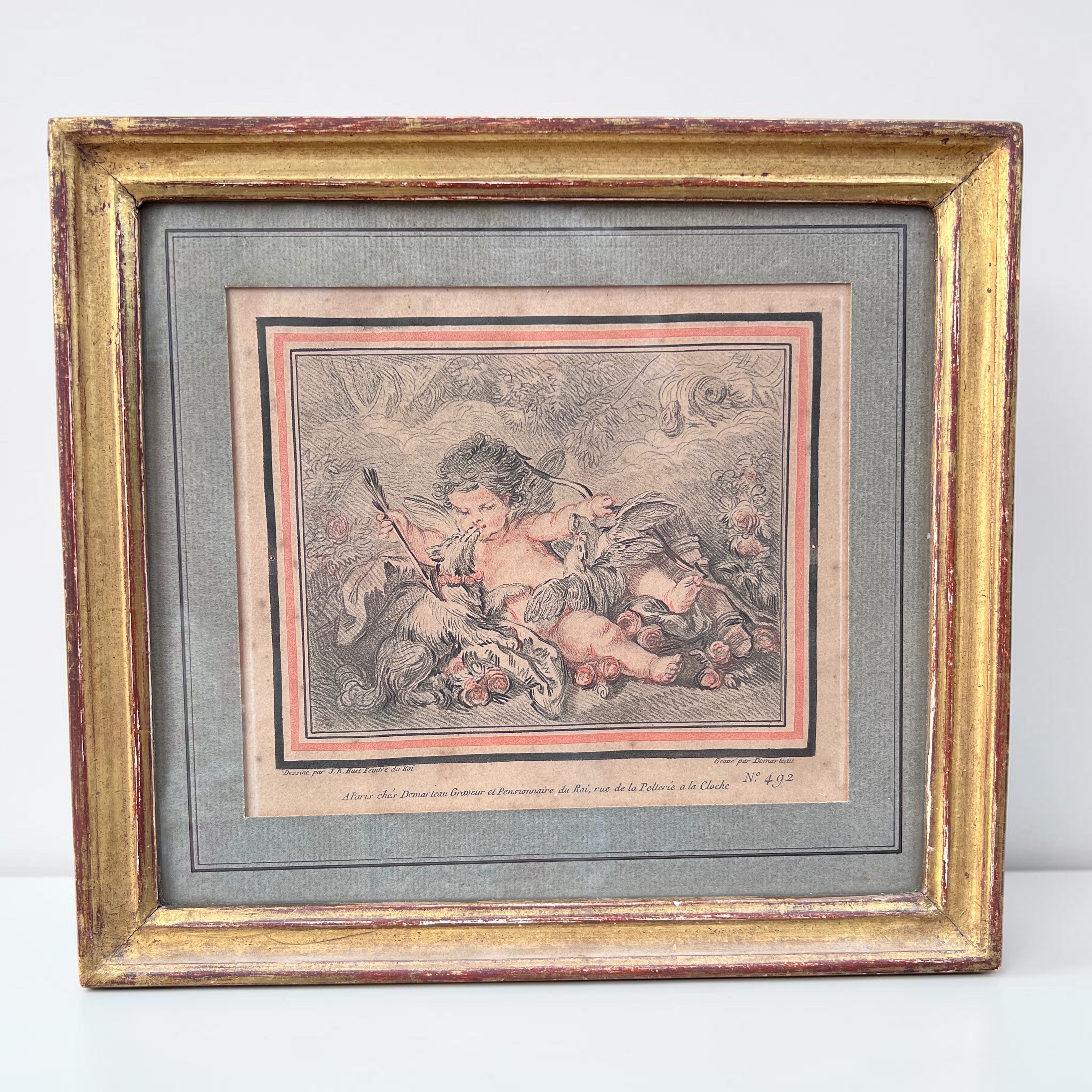 Pair of 18th‑Century French Engravings after Huet, engraved by Demarteau - Image 6