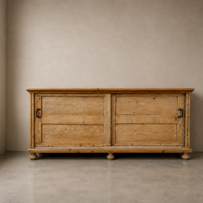 Large Vintage French Pine Sideboard | Kitchen Island / Prep Table | Rustic Cupboard