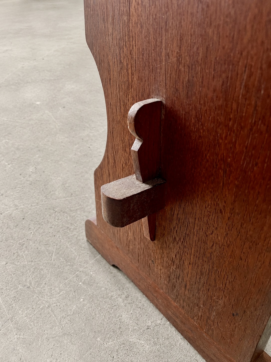 Pair of Handcrafted Solid Mahogany Brutalist Arts & Crafts Chairs - Image 8