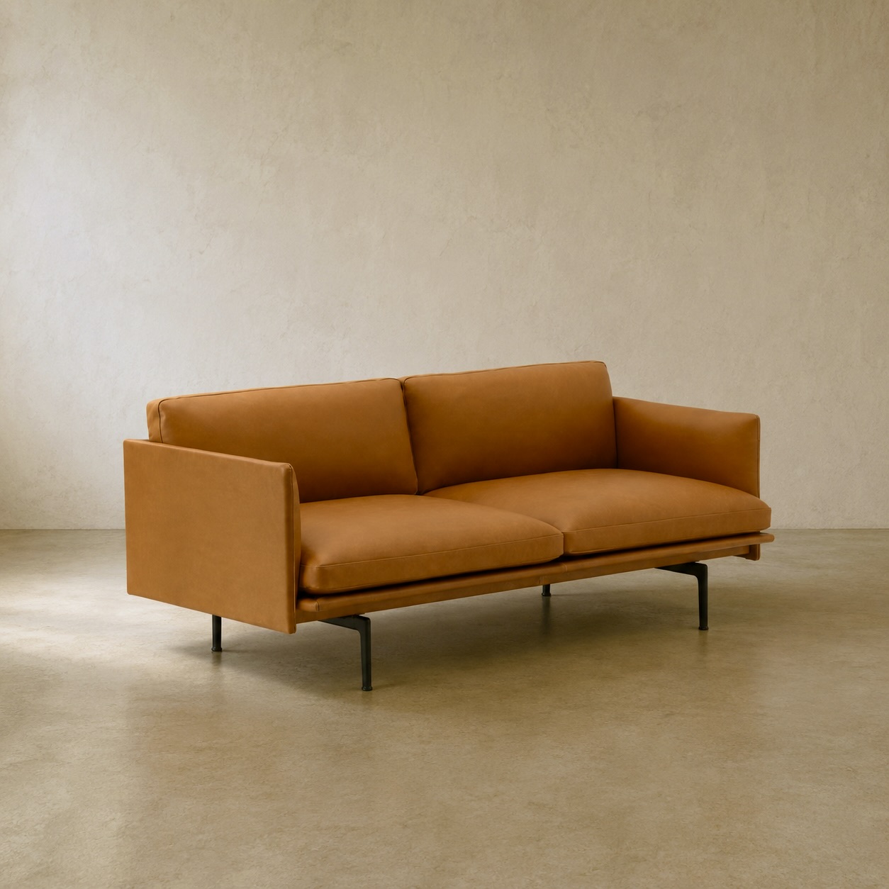 Muuto Outline Two-Seater Sofa in Cognac Refine Leather by Anderssen & Voll - Image 5