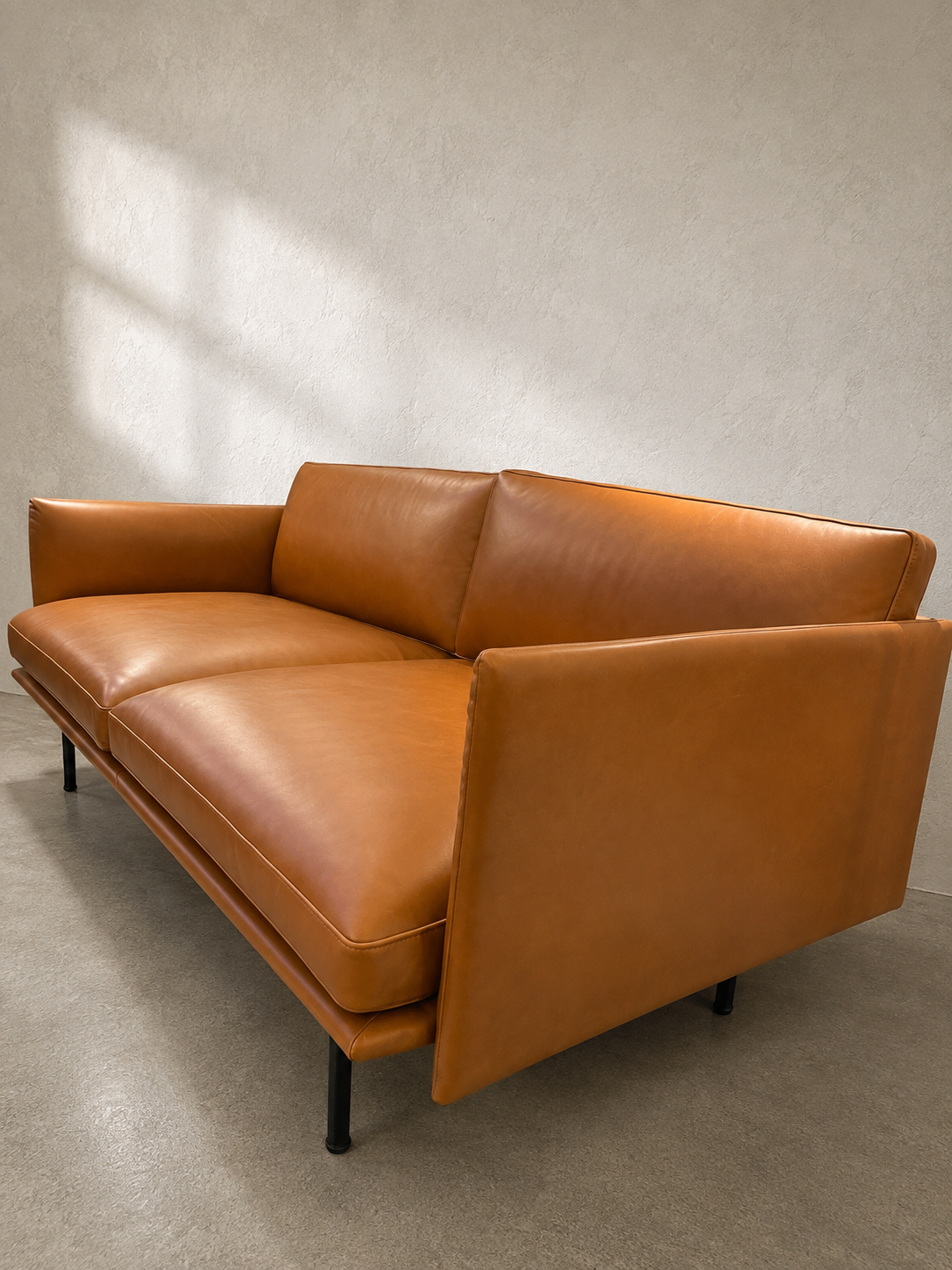Muuto Outline Two-Seater Sofa in Cognac Refine Leather by Anderssen & Voll - Image 3