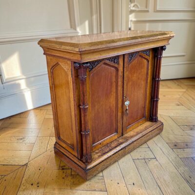 William IV Oak Gothic Revival Side Cabinet, C.1830