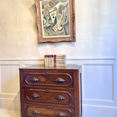 American Victorian Oak Three-Drawer Chest, c.1880–90