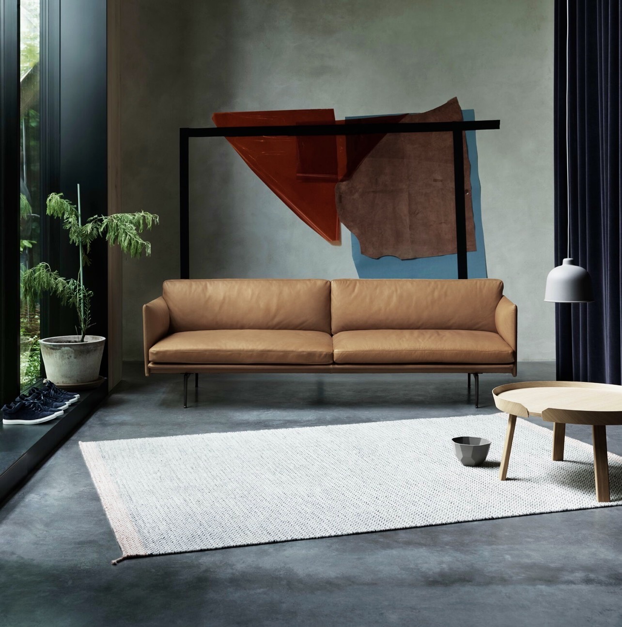 Muuto Outline Two-Seater Sofa in Cognac Refine Leather by Anderssen & Voll - Image 7