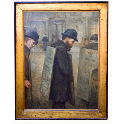 Felix Stone Moscheles (1833–1917) – Our Slaves – Monumental Victorian Social Realist Oil Painting