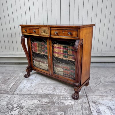 Regency Mahogany Chiffonier Bookcase